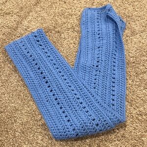 Blue Crochet Scarf